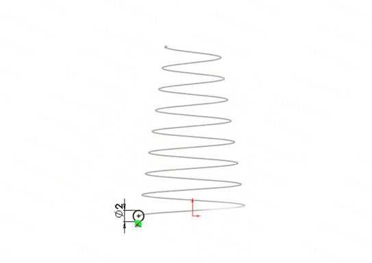 solidworks畫塔形彈簧的方法8